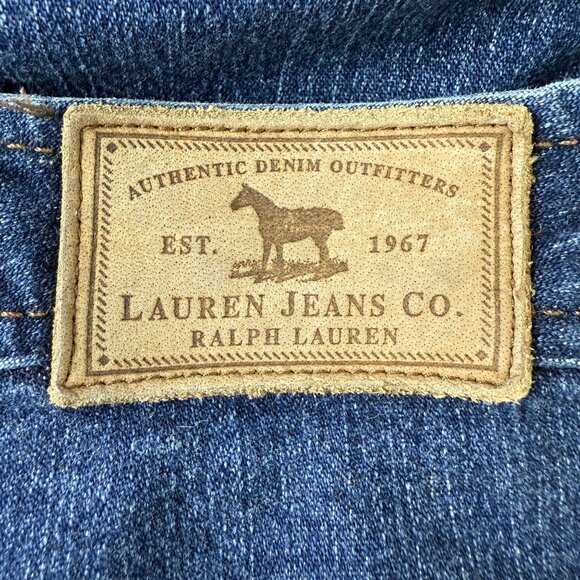 Vintage Lauren Jeans Co Ralph Lauren Womens Bareback Jeans Sz 10 High Waist Blue - Picture 8 of 9